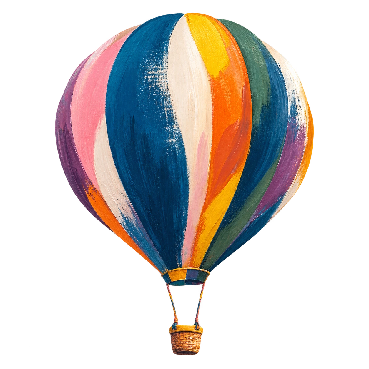 Malerischer Heißluftballon als Symbol für Perspektive und Entwicklung